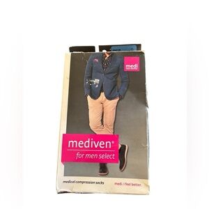 Mediven Men’s Compression Socks Sz 15-20 VI Standard Tan Closed Toe Reduce Pain
